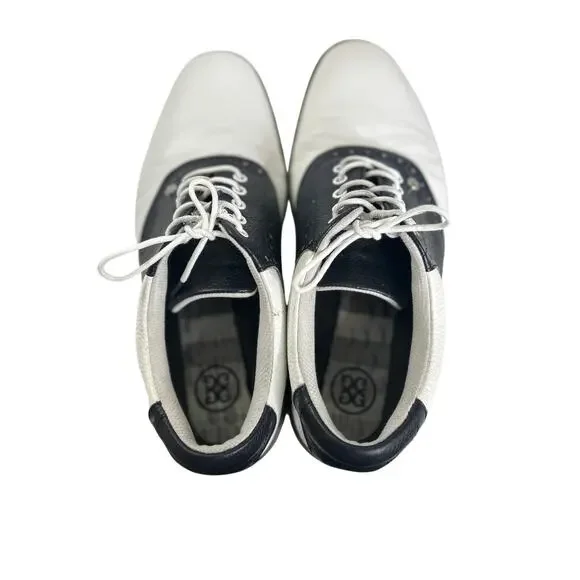 G/FORE Men's Saddle Gallivanter Golf Shoes Size 13 White & Navy Preppy - Picture 5 of 8